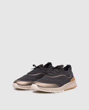 Brunello Cucinelli Grey sneakers with logo MZUAUFO340
