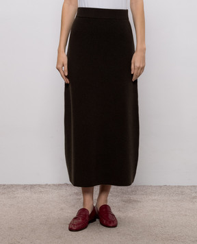 Agnona Brown cashmere skirt KG120201K120Q