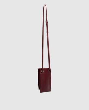 Peserico Burgundy leather bag with embossed logo A38395C0CC875