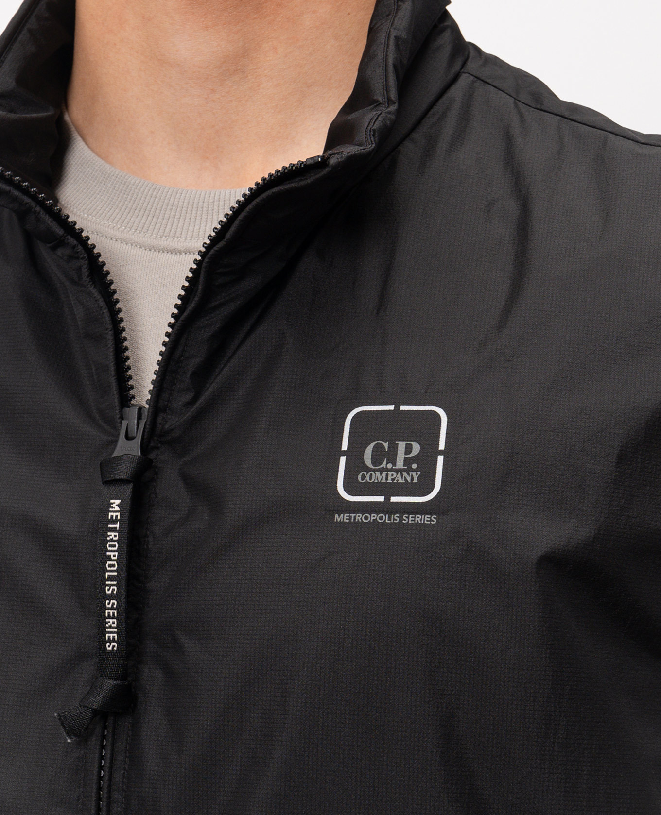 

Black vest with logo print C.P. Company Metropolis