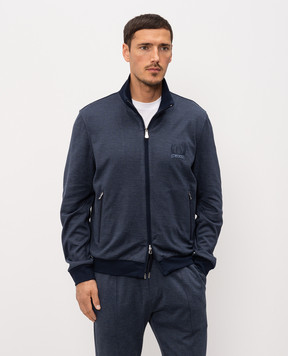 Bilancioni Blue sports jacket with silk BE26CJ3TE7