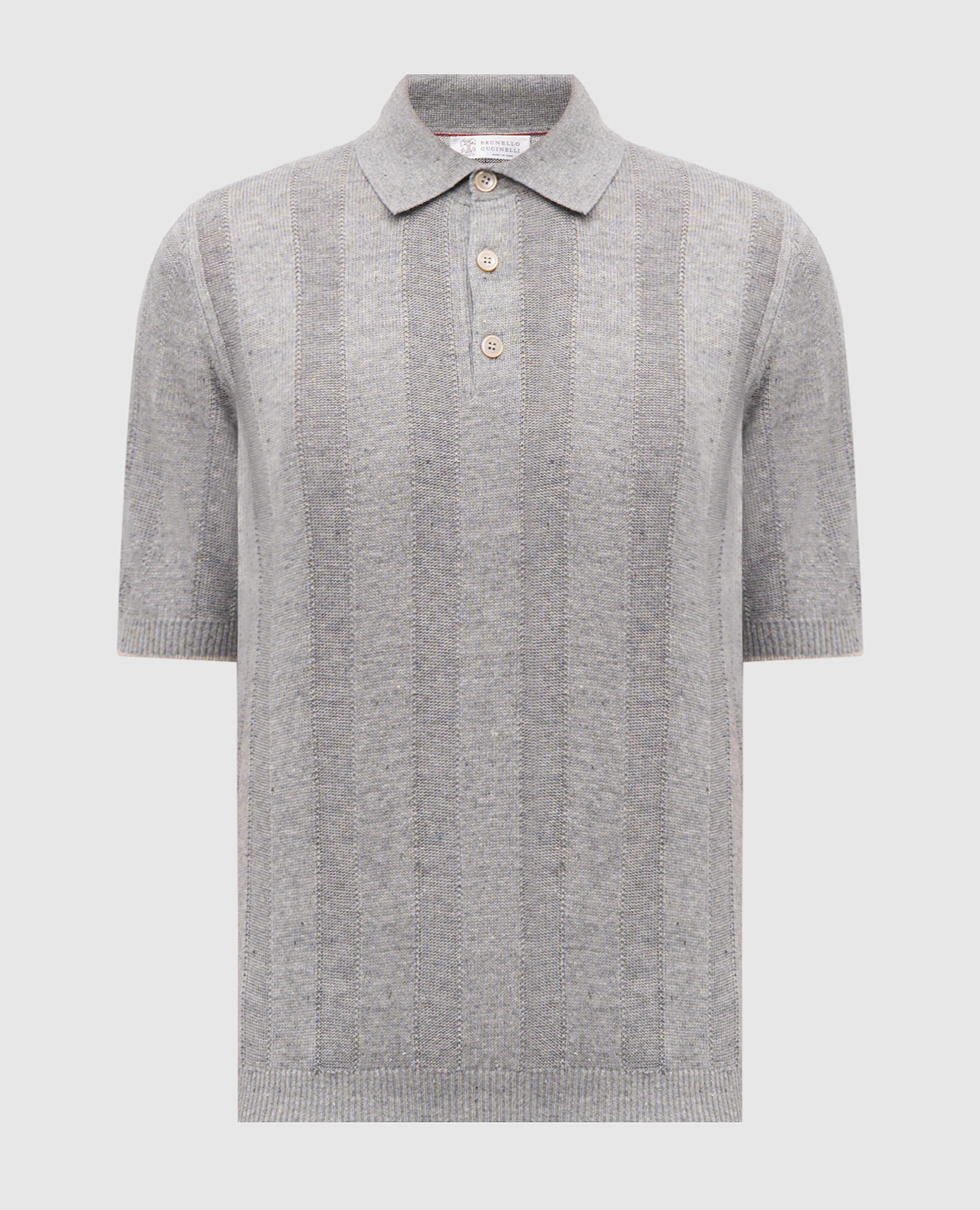 

Gray polo with linen Brunello Cucinelli, Grey