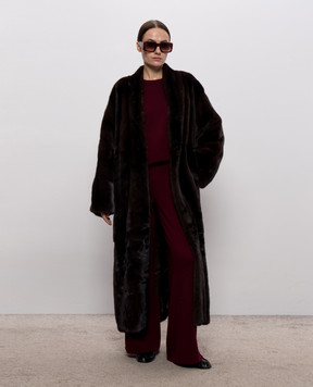 Elpidio Loffredo Dark brown mink fur coat VIS021AN20