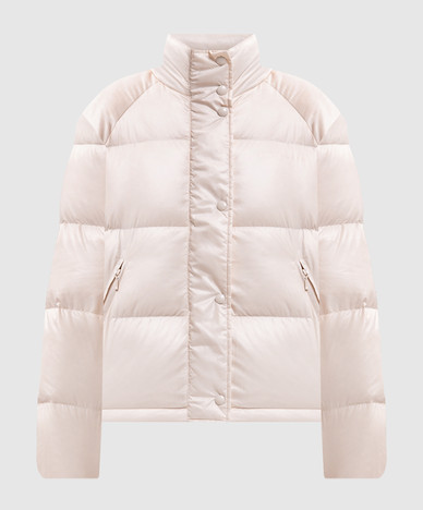Chaqueta de plumas color marfil