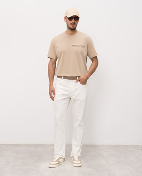 Givenchy Beige T-shirt with print BM71NK3YUE
