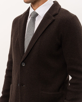 Peserico Gray wool tie with pattern R73001C002732
