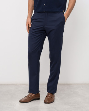 Stefano Ricci Blue wool pants M1T80A0000W501