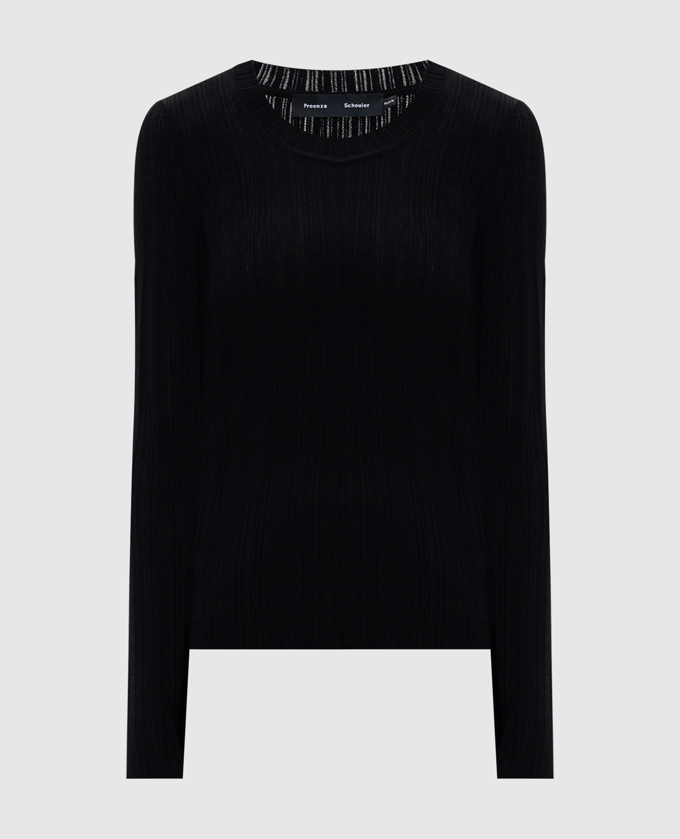 Fedda black ribbed wool jumper