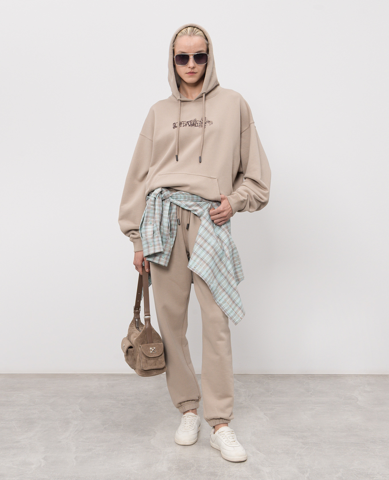 

Beige hoodie with Heraldic Arrow print Off-White