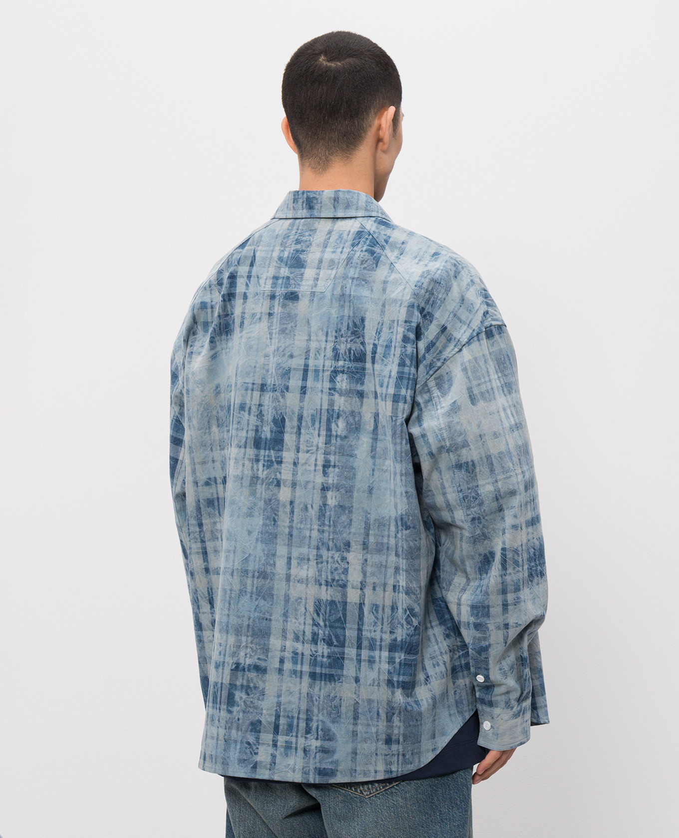 

Blue checkered shirt Juun.j, Light blue
