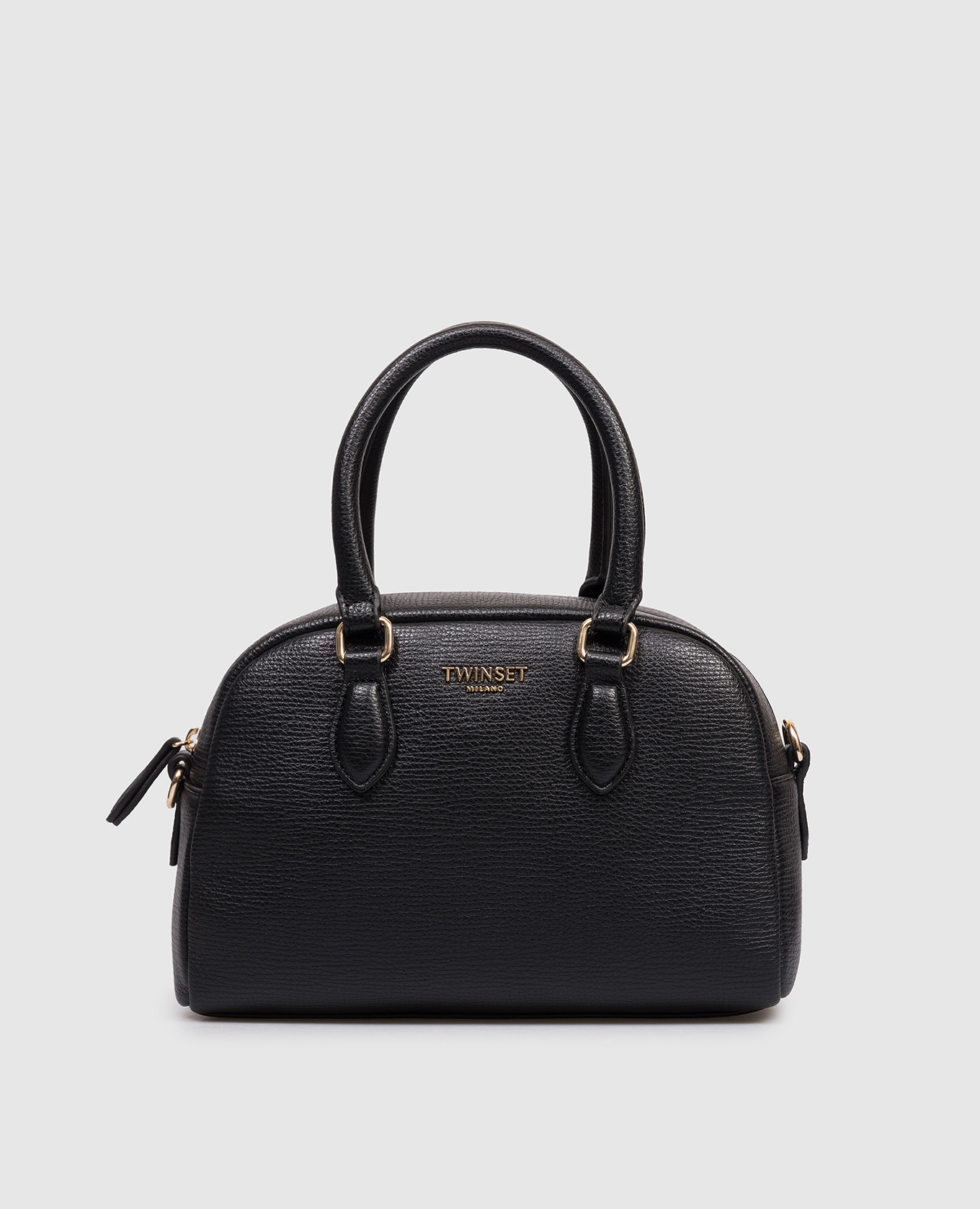 

Black tote bag with textured logo Twinset