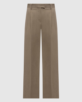 Brunello Cucinelli Beige linen pants MH126P8884