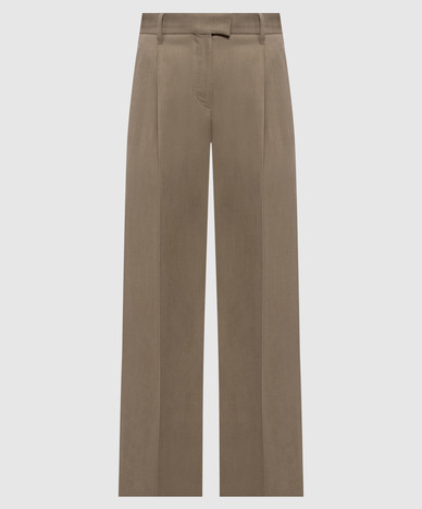 Pantalon en lin beige