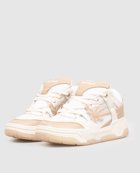 Palm Angels Ivory Skate Sneakers with Emblem PMIA10YS26LEA001