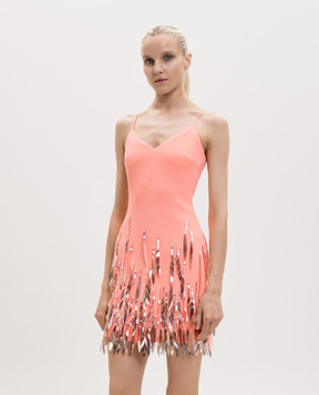 David Koma Orange dress with sequins SS26DK52D