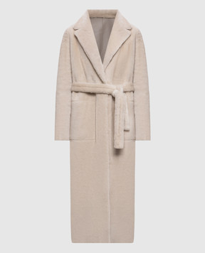 Simonetta Ravizza Beige reversible sheepskin coat Mila 125 F06CO209H21