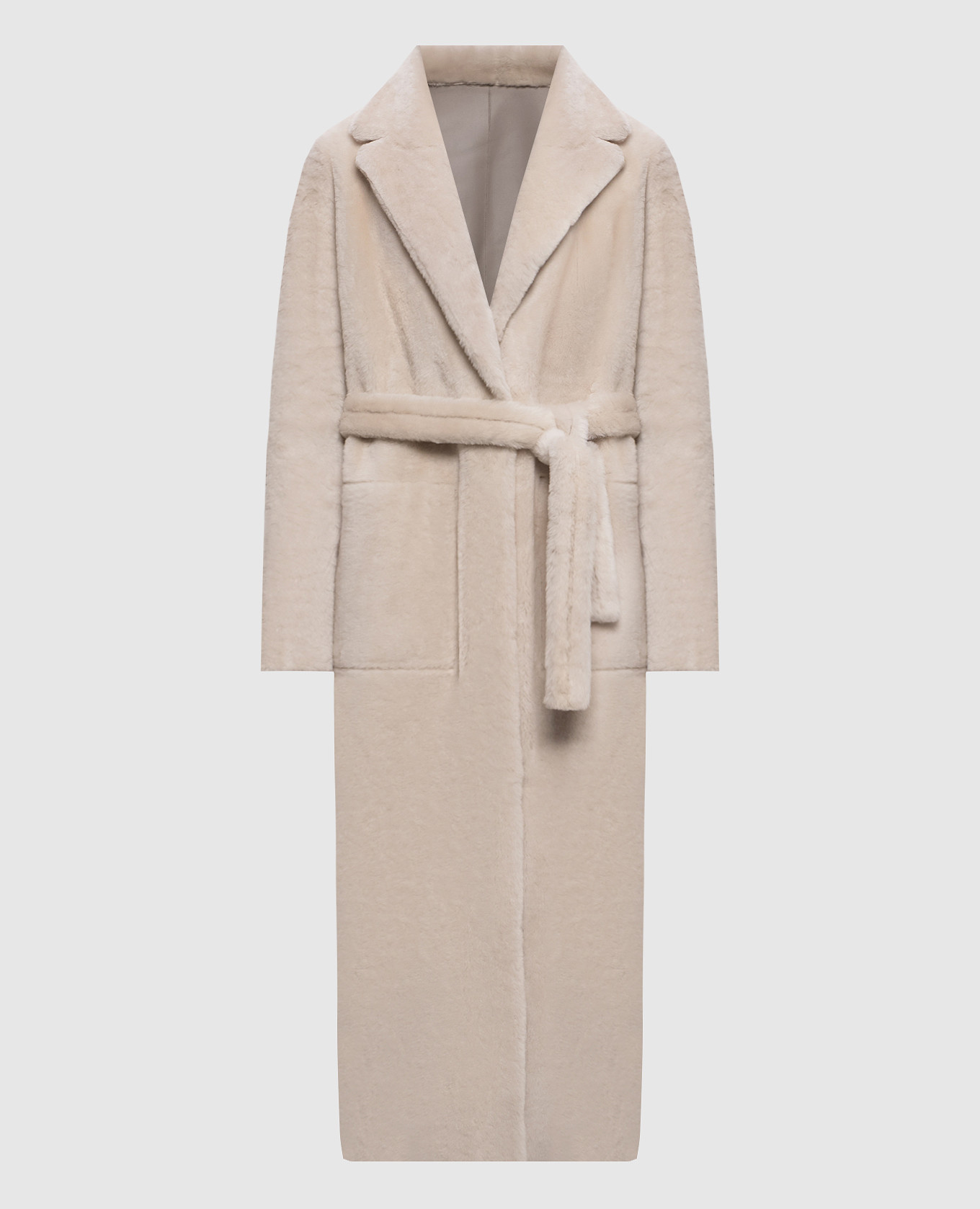 Beige reversible sheepskin coat Mila 125