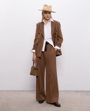 Brunello Cucinelli White shirt with a monil chain MP091MA636