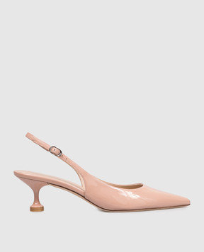 Stuart Weitzman Beige patent leather slingbacks STUARTINI SM912