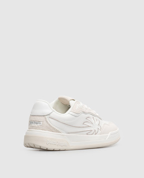 Palm Angels White combination sneakers with embroidered emblem PAWIA001FB001