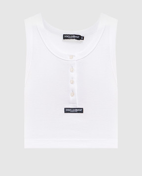 Dolce&Gabbana White top with buttons F8W42TFU7AV