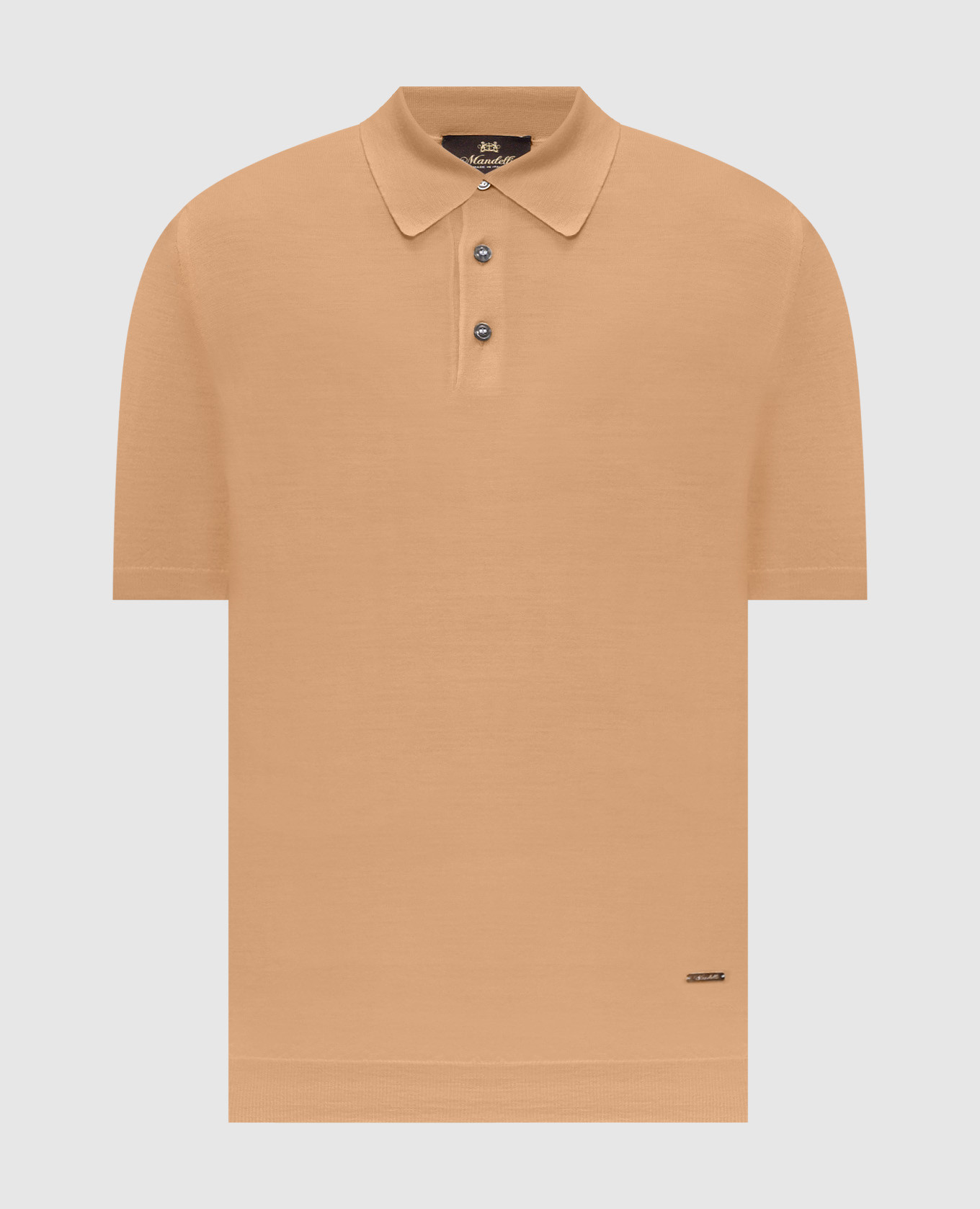 Brown wool polo shirt