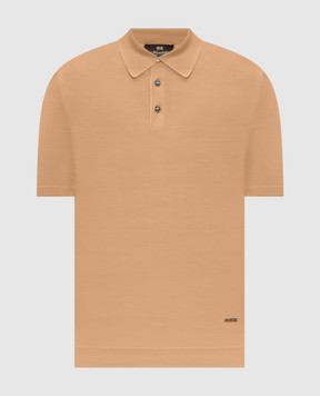 Enrico Mandelli Brown wool polo shirt 4K061A5646