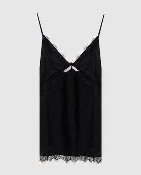 Juun.j Black top with lace JW6264W005