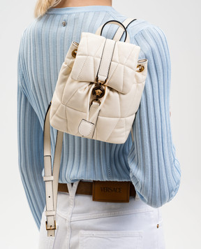 Versace Kleio ivory leather backpack 10222081A12975
