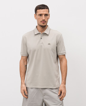 C.P. Company Grey polo shirt with logo MPL722A005263W