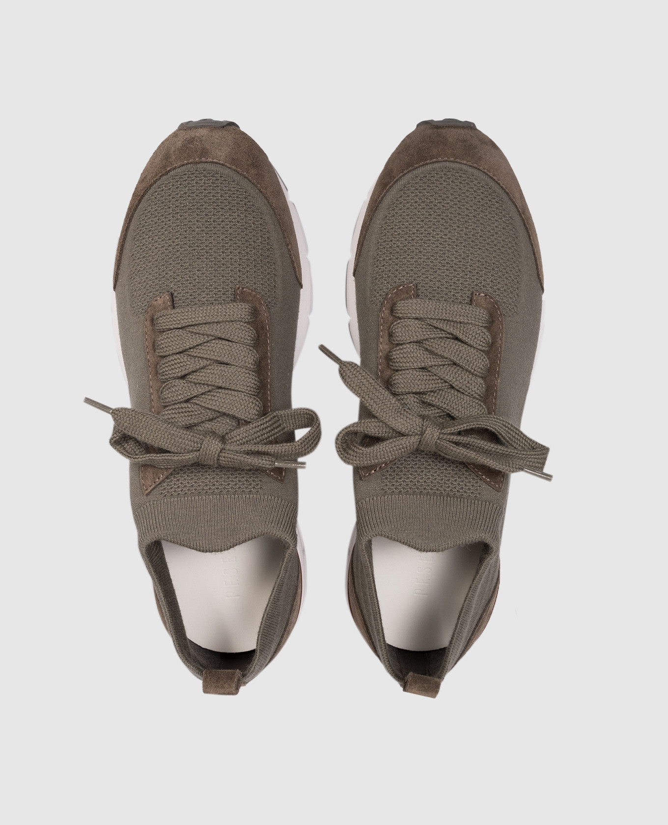 

Brown sneakers with wool Peserico