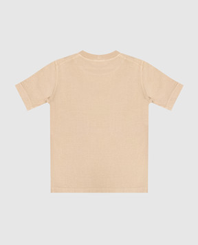 Stone Island Children's beige T-shirt with embroidered logo L1S162100006S005068
