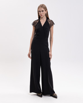 Twinset Black jumpsuit with lace 262TT2424