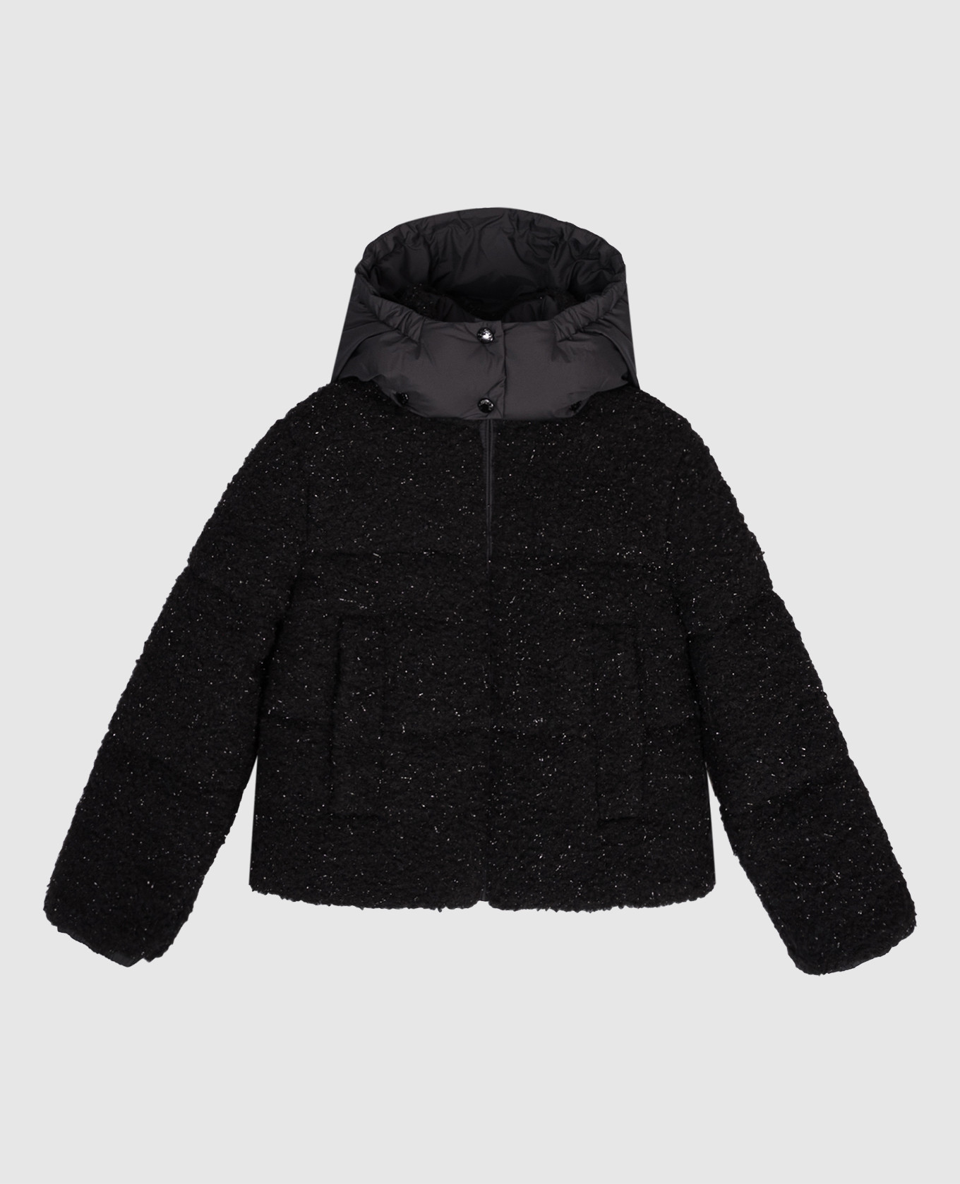 

Children's black Zambaga down jacket with lurex Moncler ENFANT