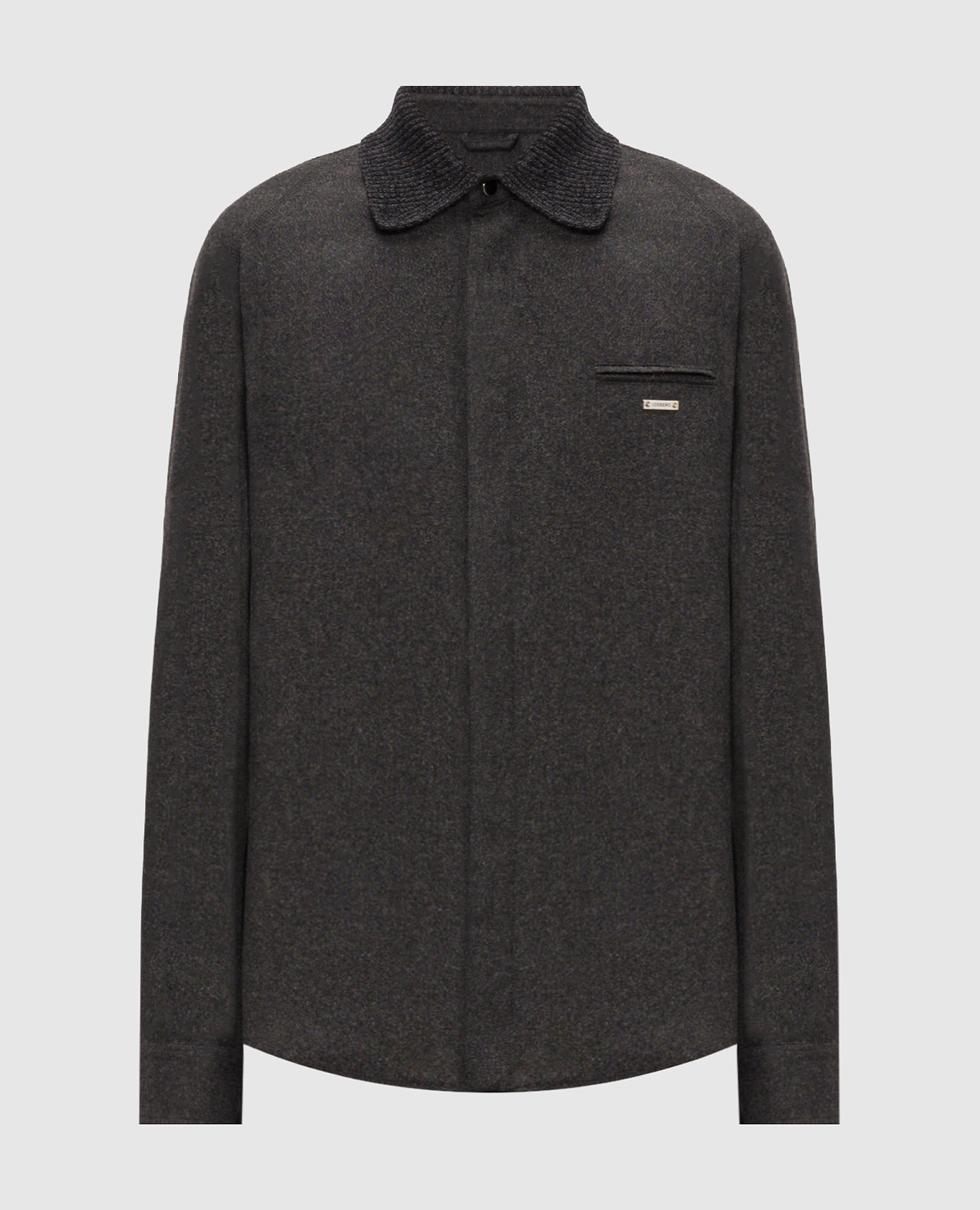 Grijze blouse van wol.