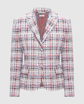 Thom Browne Gray tweed jacket with wool FBC955AF1104