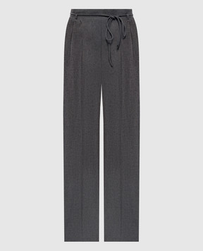 Max Mara ALIBI grey cashmere pants MXMALIBI
