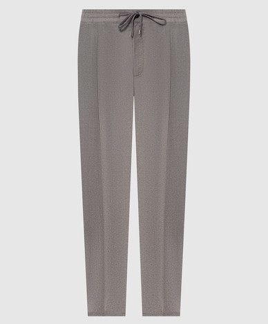 Gray wool and cashmere pants