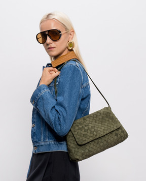 Bottega Veneta Green suede Giorno bag 857657V5ZZ0