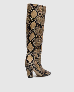 Aeyde Silva python-print leather boots KB0745006006226