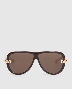 Bottega Veneta Brown Knot Sunglasses A002JCVBL80