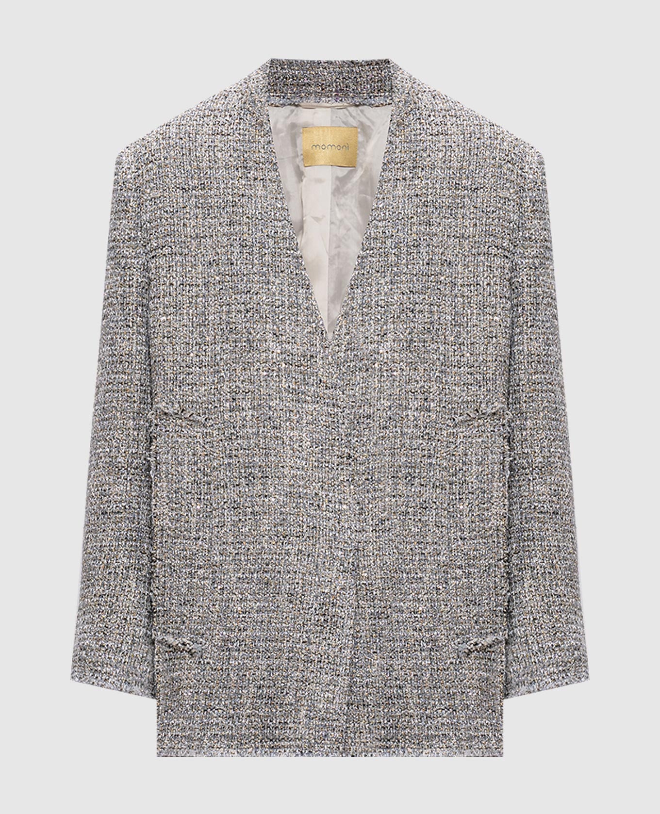 

CATALINA gray tweed jacket with lurex Momoni, Grey