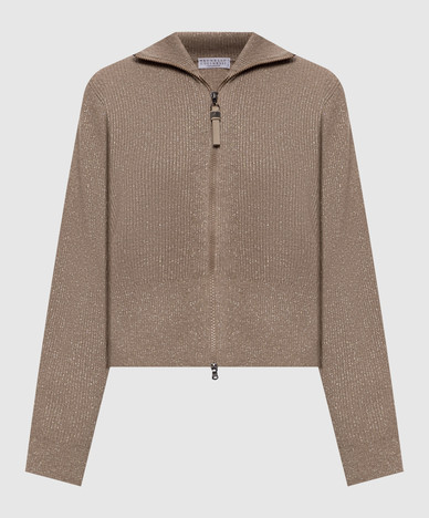 Bruin kasjmier vest