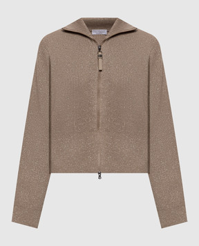 Brunello Cucinelli Brown cashmere cardigan M1E224716