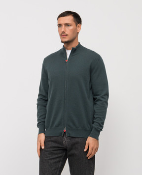 Kiton Green cashmere cardigan UMK1509