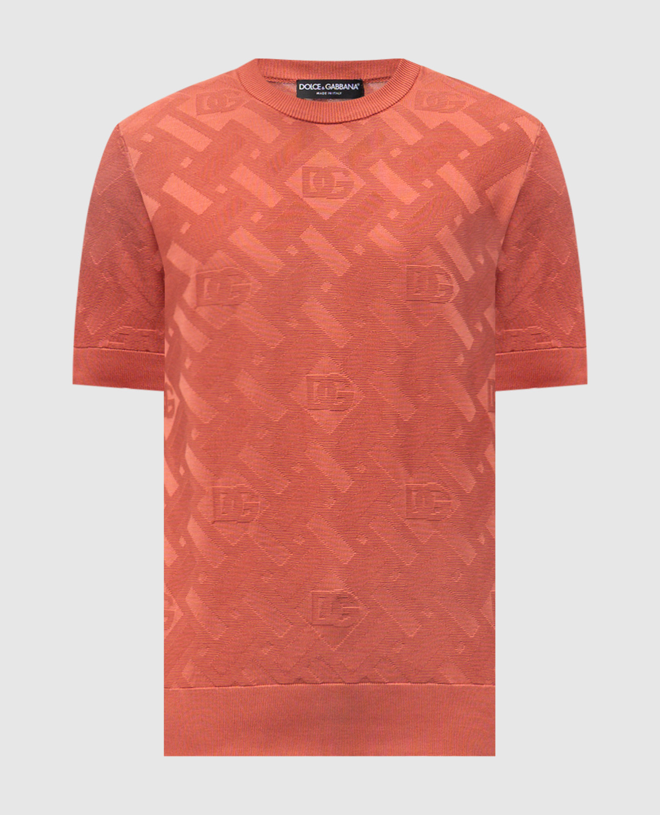 Patterned silk T-shirt