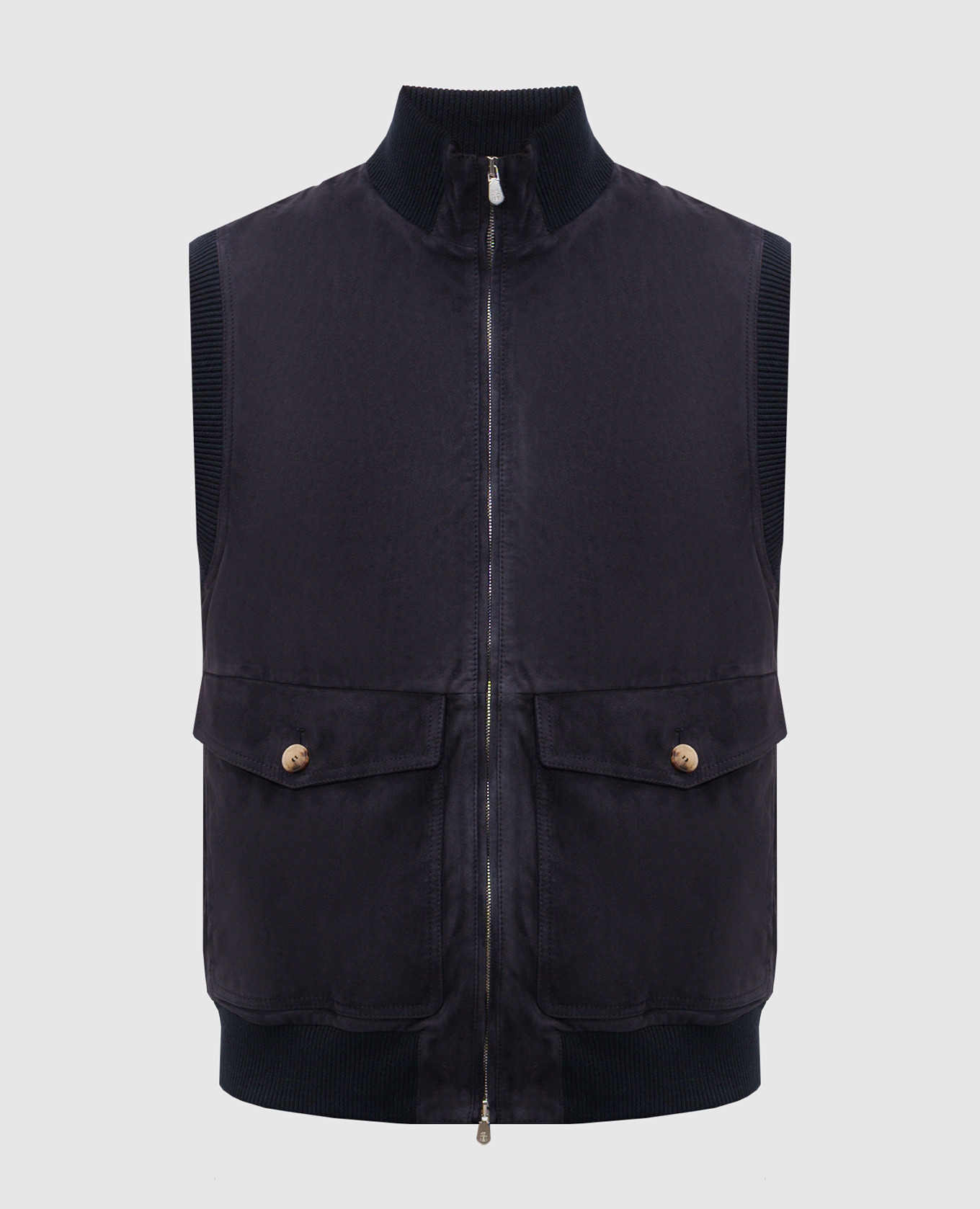 

Blue suede vest Brunello Cucinelli