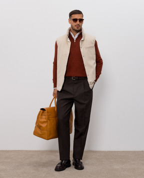 Brunello Cucinelli Terracotta cashmere jumper M2200124