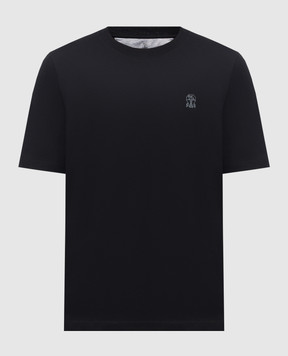 Brunello Cucinelli Black T-shirt with logo print M0B138440
