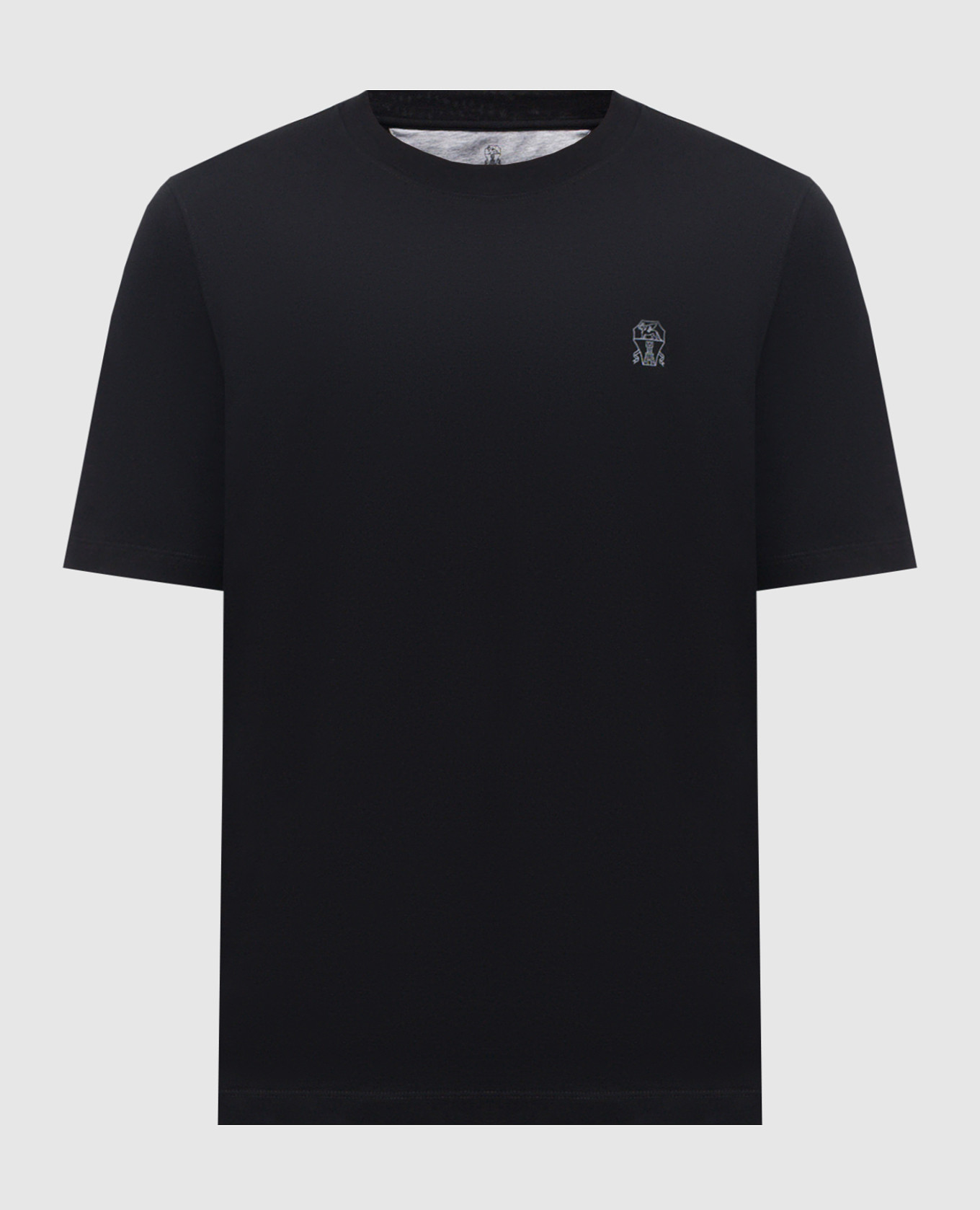 Black T-shirt with logo print